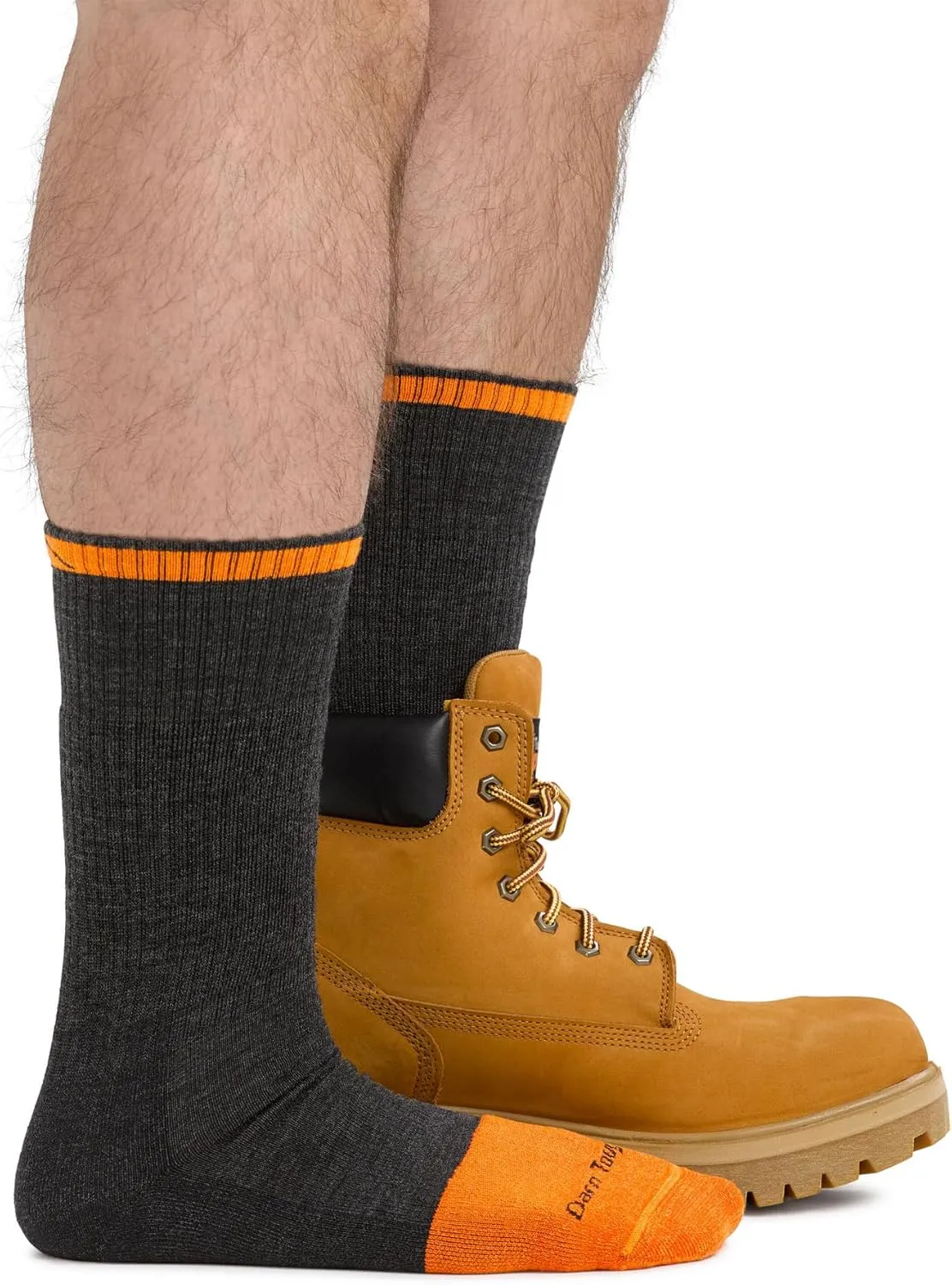 Darn Tough Men's Steely Boot Midweight with Full Cushion Toe Box Work Sock (Style 2006) -