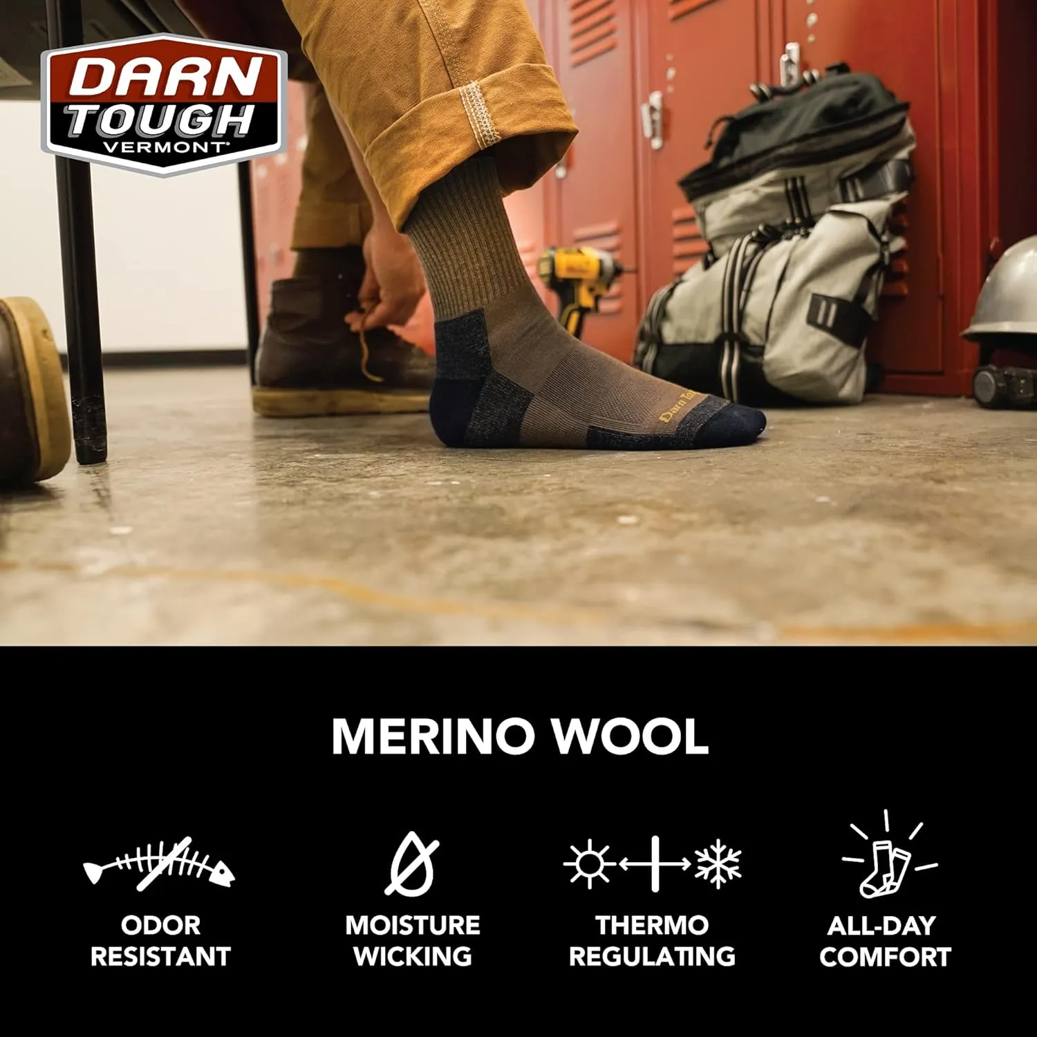 Darn Tough Men's Steely Boot Midweight with Full Cushion Toe Box Work Sock (Style 2006) -