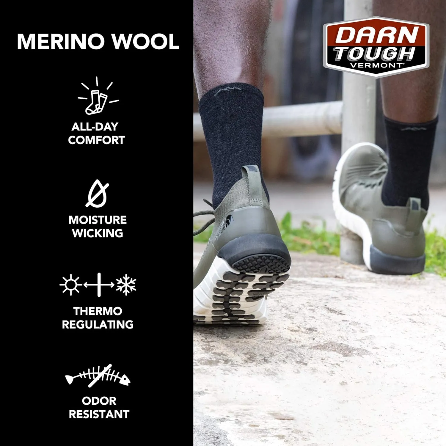 Darn Tough Men's Stride Micro Crew Ultra-Lightweight Running Sock (Style 1036) -