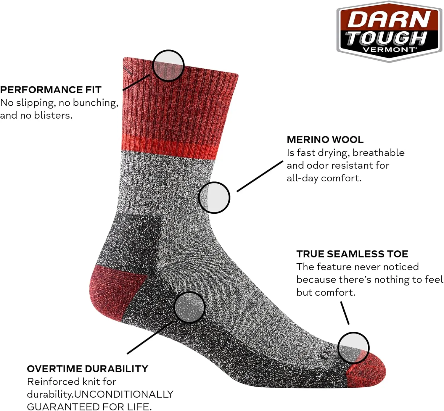 Darn Tough Ranger Micro Crew Midweight Sock with Cushion