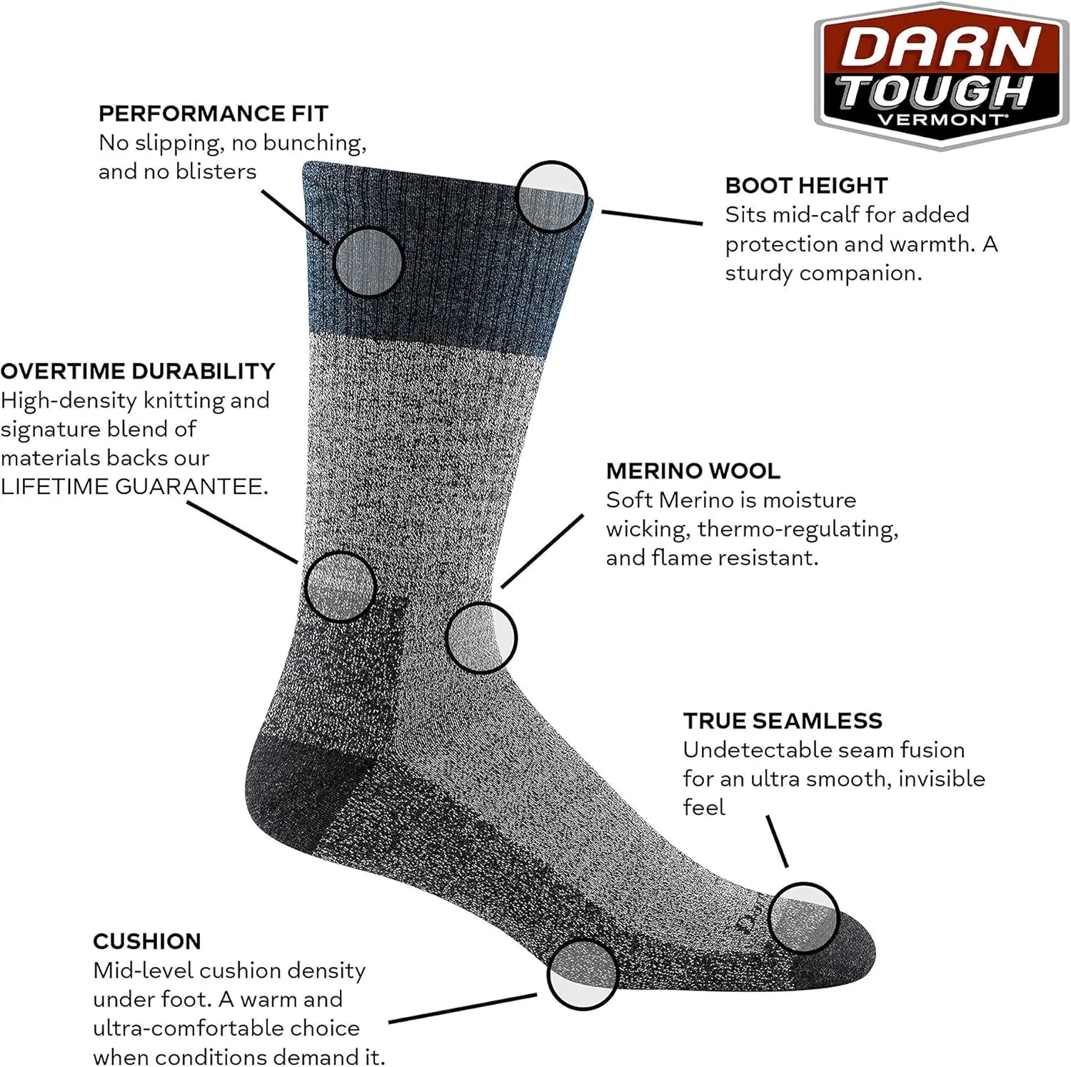 Darn Tough Scout Boot Midweight Sock with Cushion - Men's
