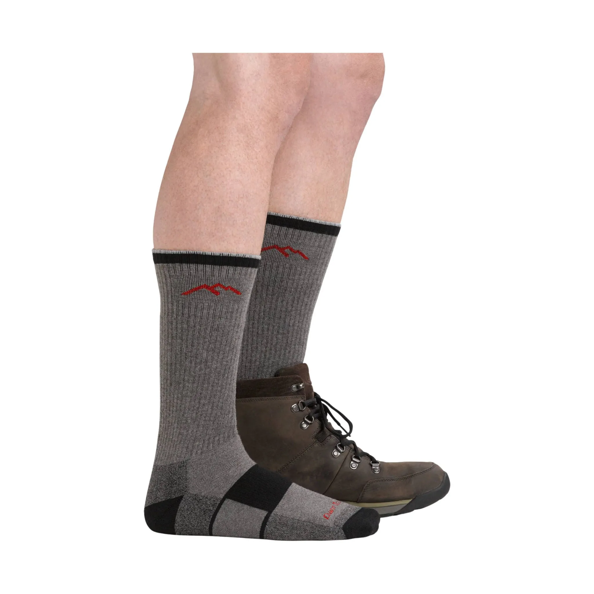 Darn Tough Vermont Men's Coolmax Hiker Boot Midweight Hiking Sock - Gray/Black