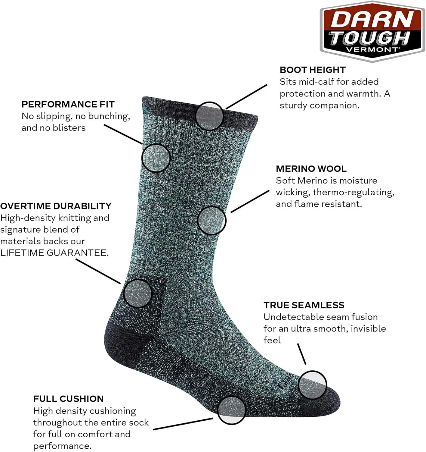 Darn Tough Vermont Nomad Boot Midweight with Full Cushion