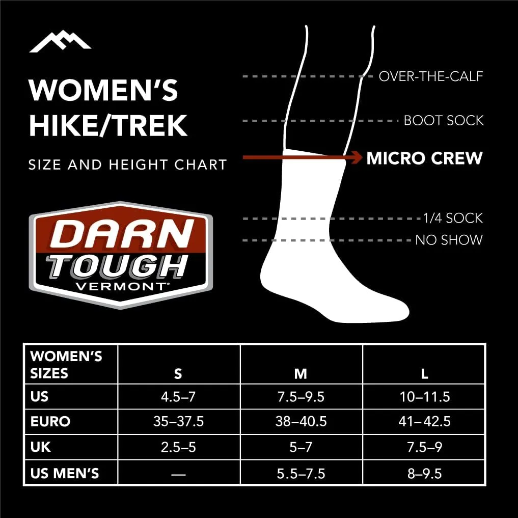 Darn Tough Women's Mountaineering Micro Crew Heavyweight with Full Cushion (Style 5011)