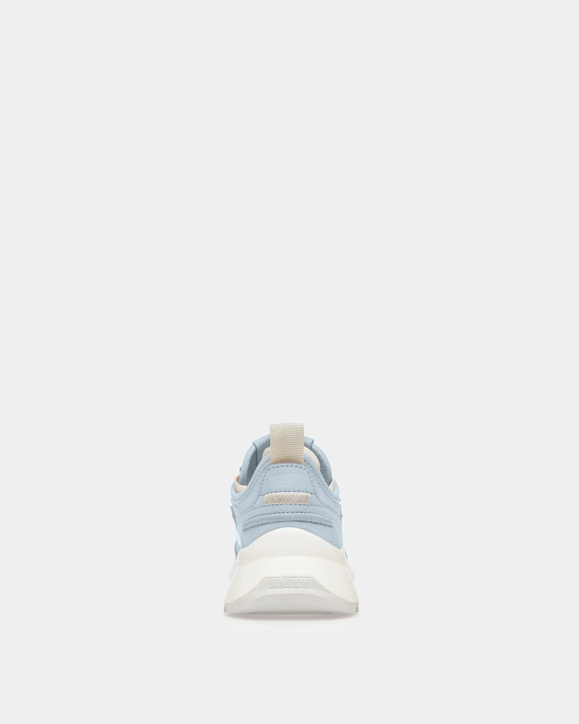 Darys Leather Sneakers In Light Blue And Light Beige