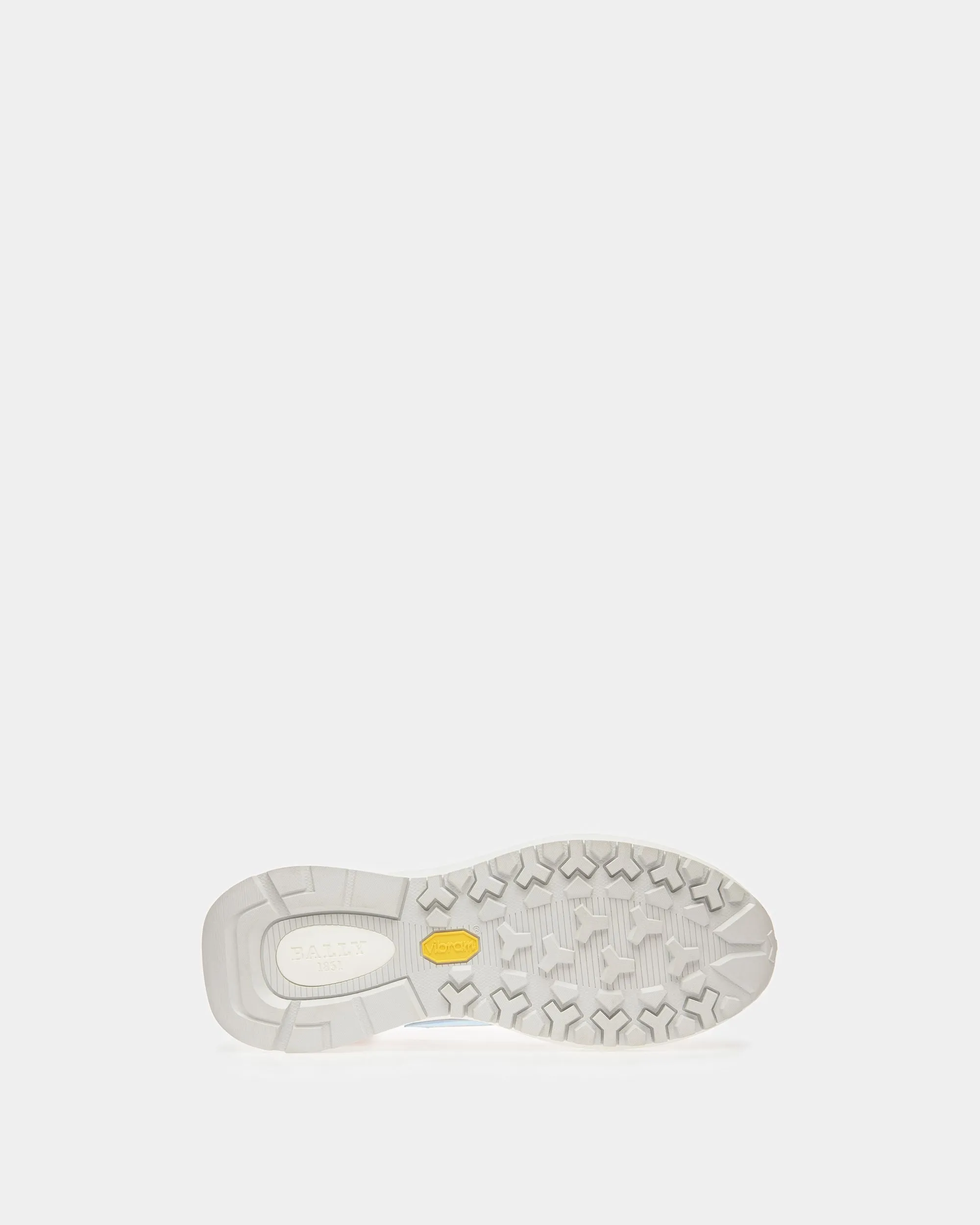 Darys Leather Sneakers In Light Blue And Light Beige