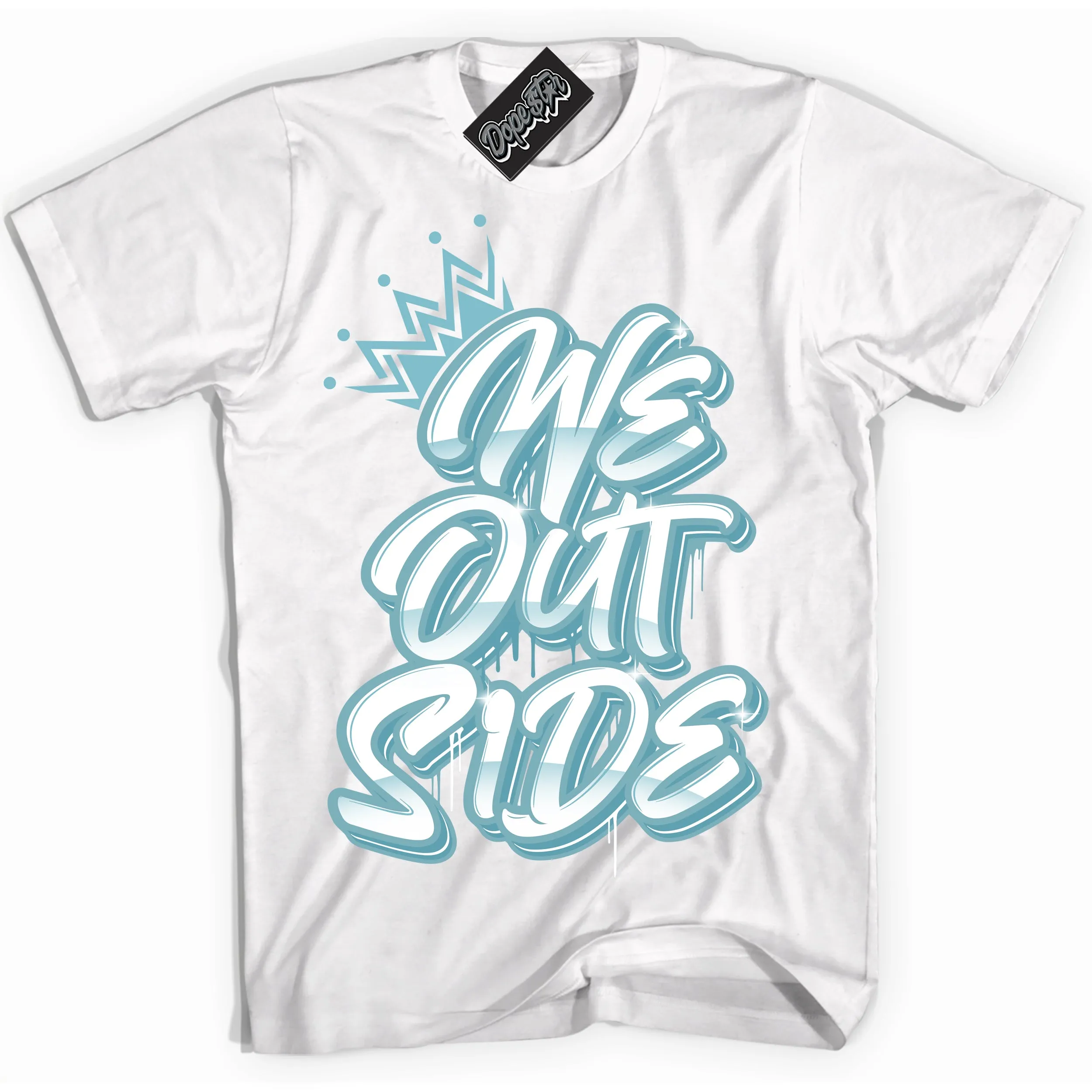 Denim Turquoise Dunk Sneaker Shirt We Outside Graphic