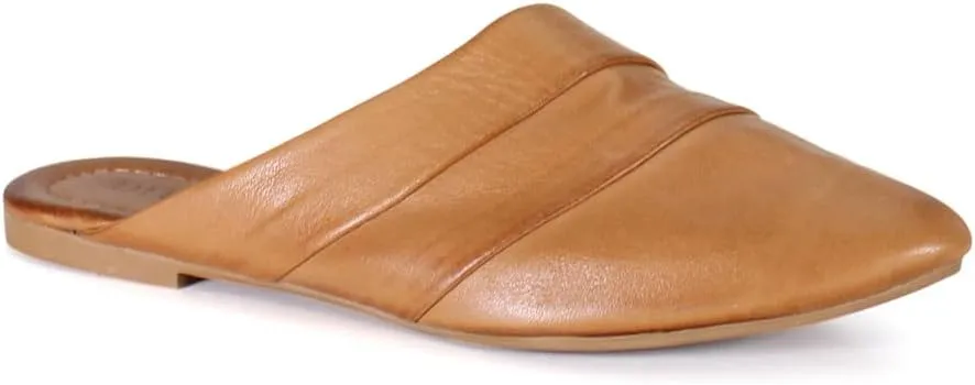 Diba True Womens Pierce City Leather Mules Flats Casual - Brown