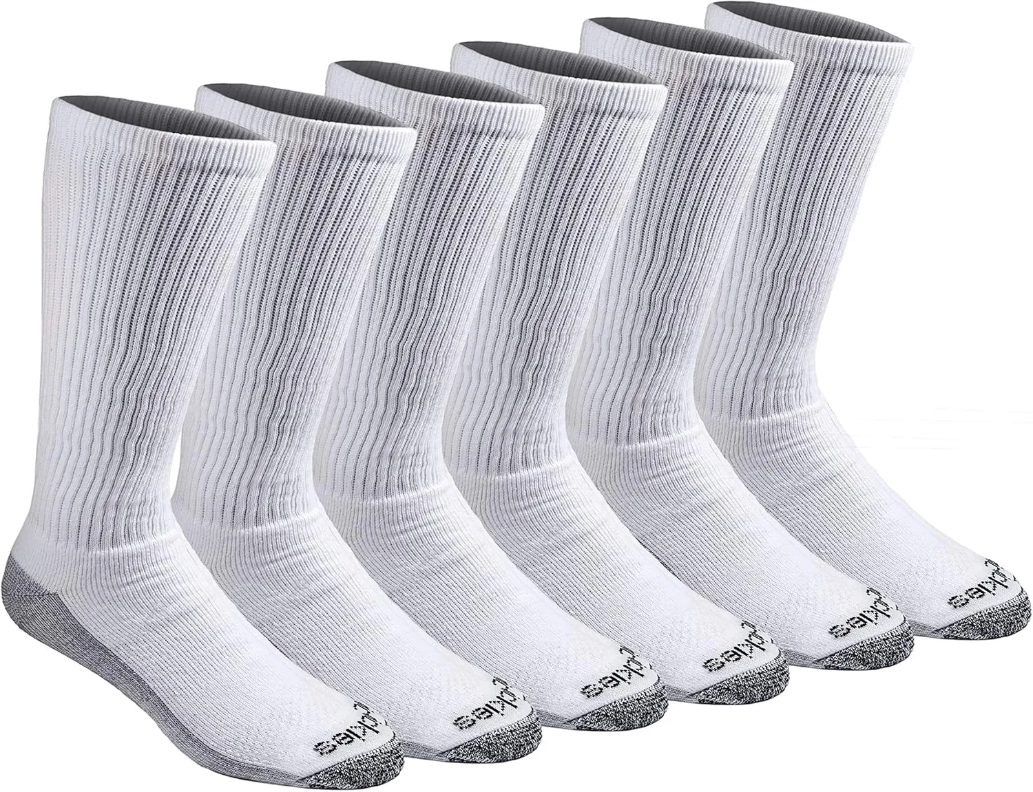 Dickies Men's Dri-Tech Moisture Control Boot-Length Socks, Available in L-XL (6, 12 Pairs)