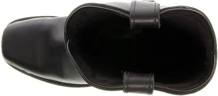 Dingo Mens Chopper Pull On Square Toe Motorcycle Casual Boots Mid Calf - Black