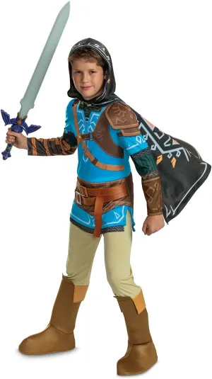 Disguise Boys Link Costume for Kids, Official Tears of the Kingdom Deluxe Costume With Boot Covers and Hood