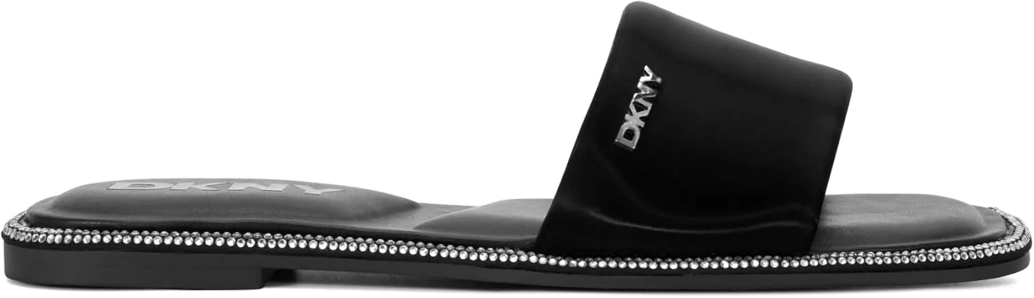 DKNY Women's Bavant Studded Flat Slide Sandal