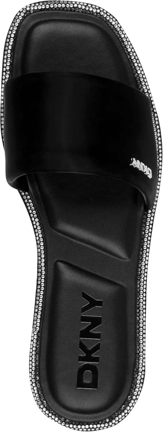 DKNY Women's Bavant Studded Flat Slide Sandal
