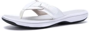 DOGDAN Women's Flip Flops Thong Cushion Sandals Toepost Slippers