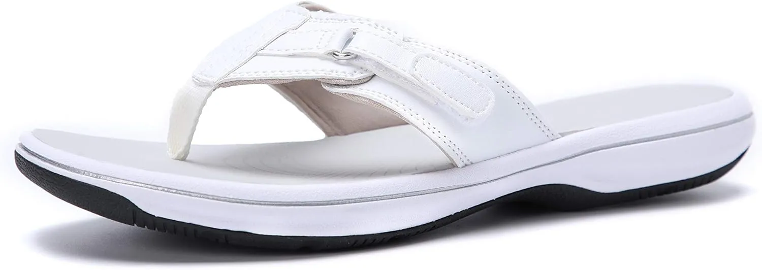 DOGDAN Women's Flip Flops Thong Cushion Sandals Toepost Slippers