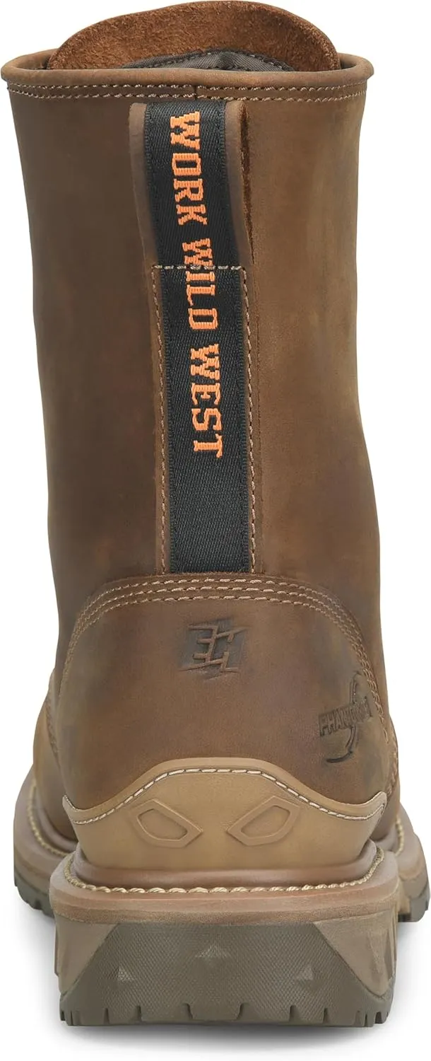 DOUBLE-H Men's Phantom Rider Dailor 8” Wide Square Composite Toe Lacer Work Boots with Dual-Density Comfort Footbed & Oil- and Slip-Resistant Outsole