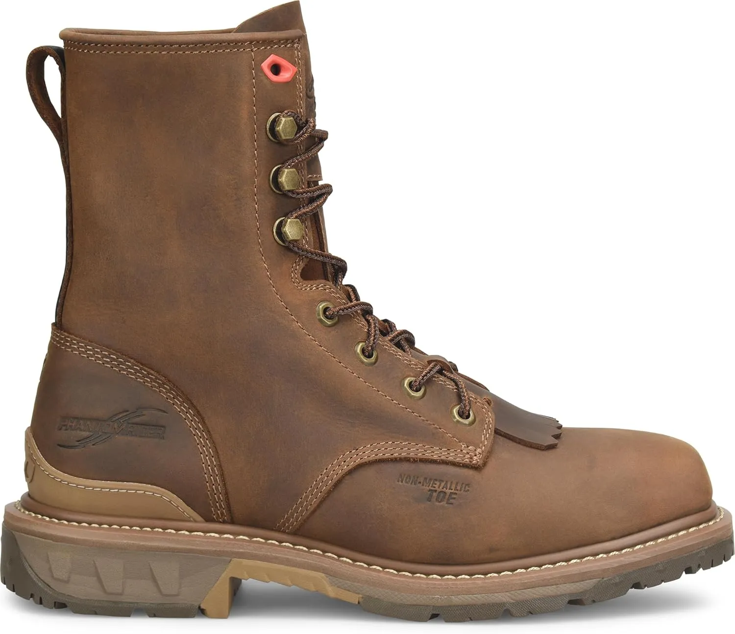 DOUBLE-H Men's Phantom Rider Dailor 8” Wide Square Composite Toe Lacer Work Boots with Dual-Density Comfort Footbed & Oil- and Slip-Resistant Outsole
