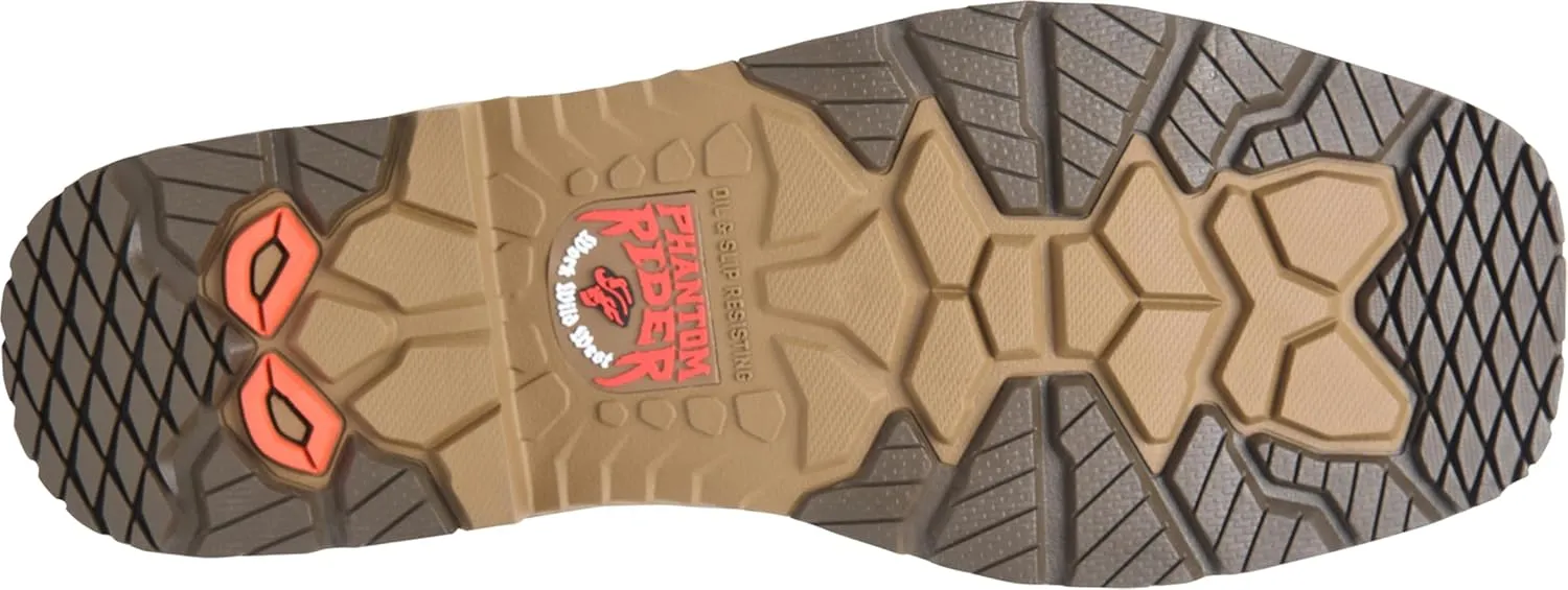 DOUBLE-H Men's Phantom Rider Dailor 8” Wide Square Composite Toe Lacer Work Boots with Dual-Density Comfort Footbed & Oil- and Slip-Resistant Outsole