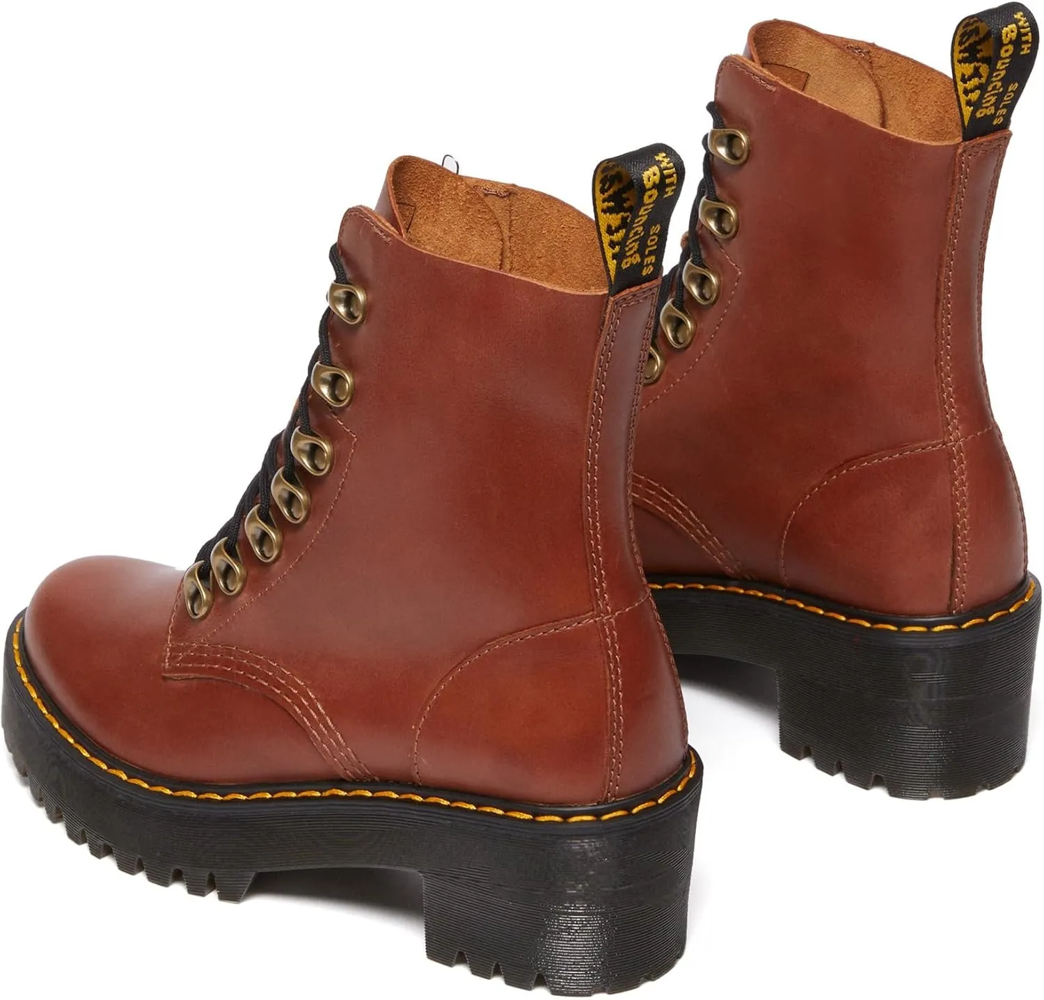 Dr. Martens Women's Leona Leather Heeled Boot Fashion