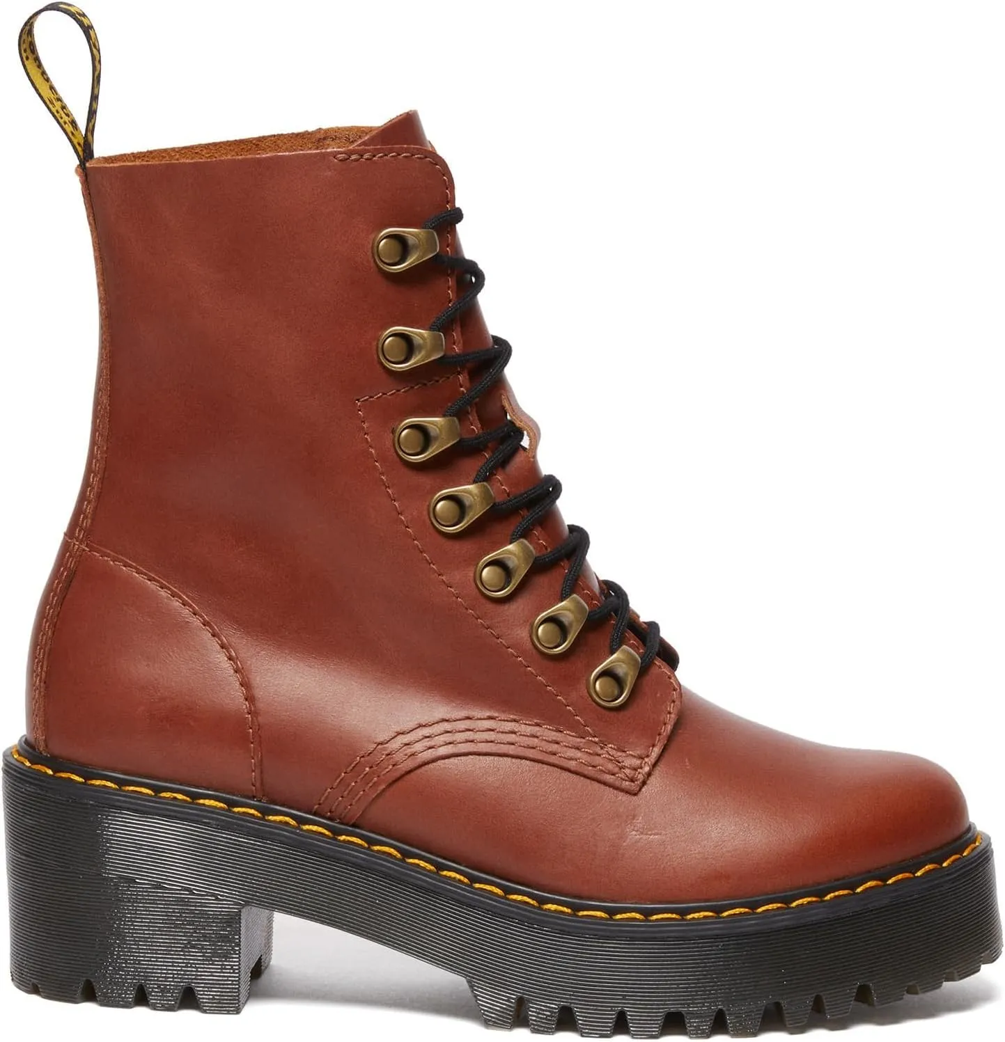 Dr. Martens Women's Leona Leather Heeled Boot Fashion