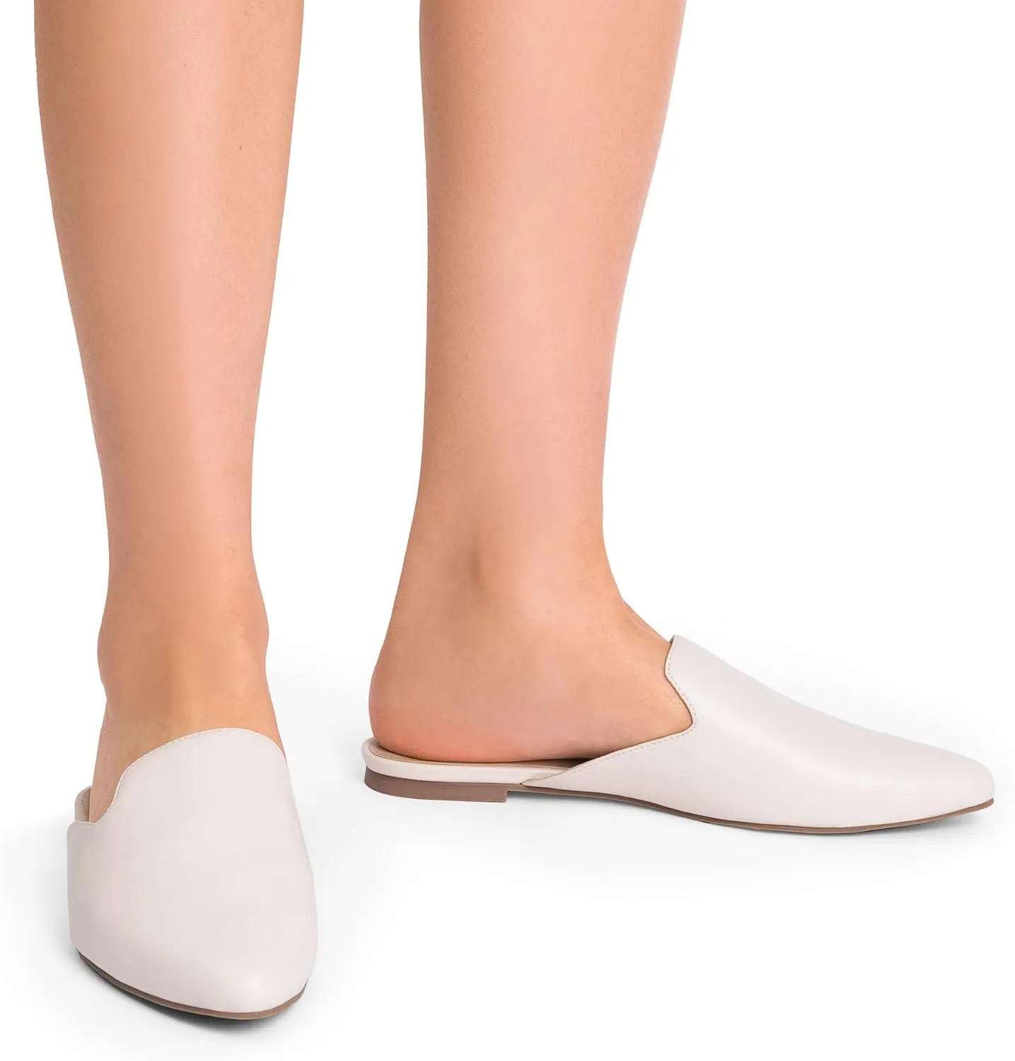 DREAM PAIRS Women's Flat Mules Pointed Toe Backless Loafer Shoes