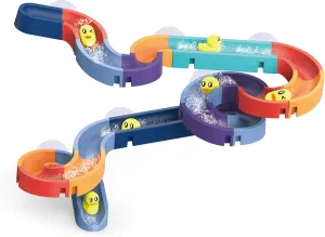 Duck Slide Bath Toys for Kids Ages 3 , 34 PCS DIY Wall Track Building Set for Bathtub Time, Fun Educational Bathtub Toy Birthday Gift for Toddlers Boys & Girls