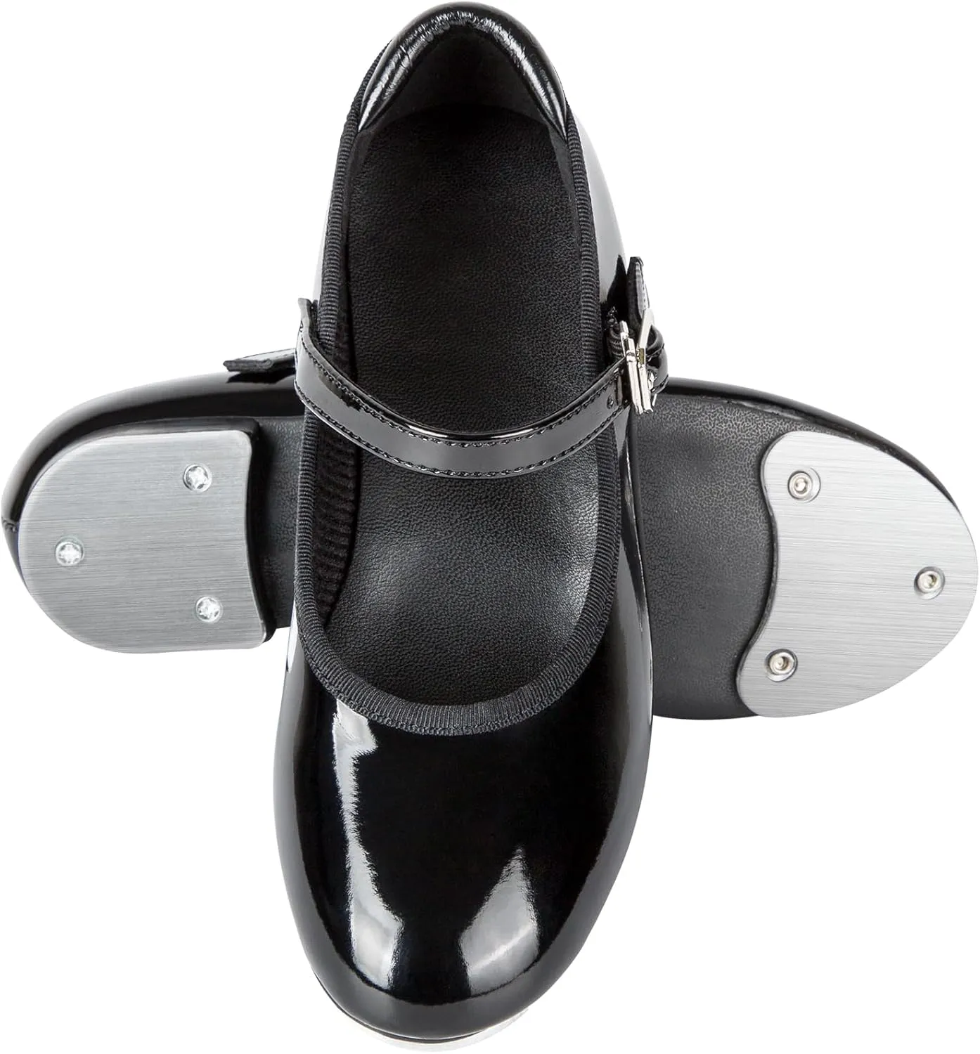 Dynadans Unisex-Child Slide Buckle Strap Tap Shoe Mary Jane Flat