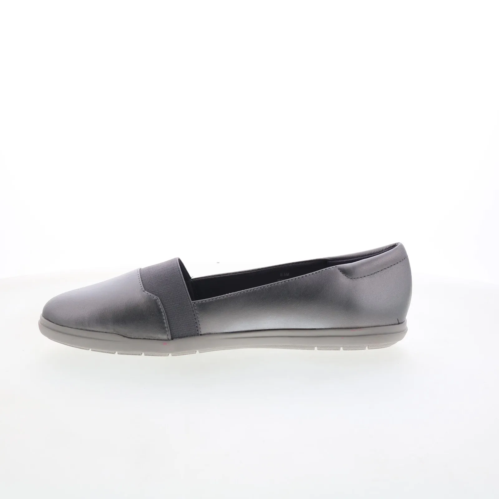 Easy Spirit Bounce SEBOUNCE Womens Gray Wide Leather Loafer Flats Shoes