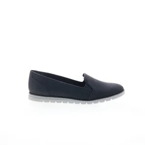 Easy Spirit Felice 3 SEFELICE3 Womens Black Wide Synthetic Loafer Flats Shoes