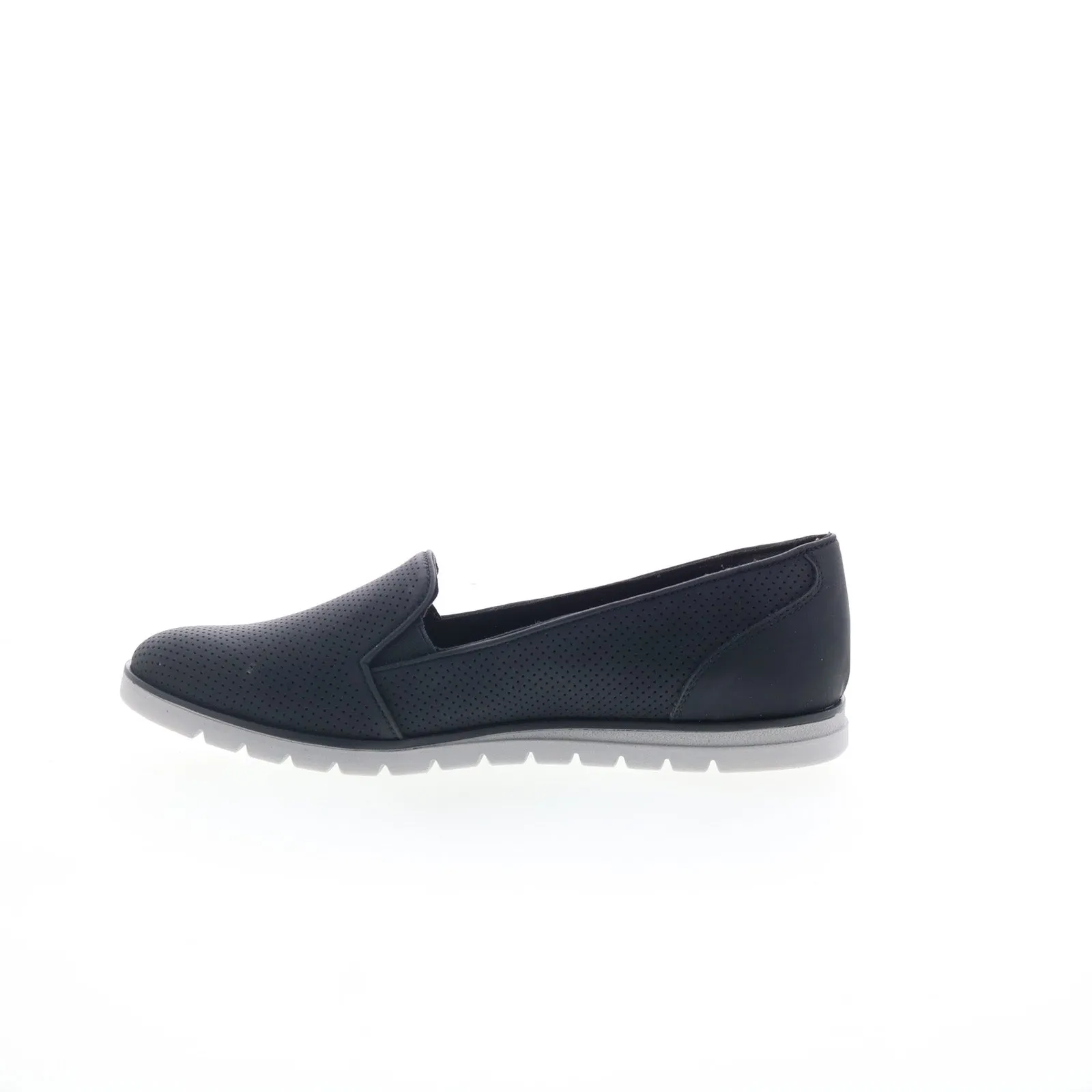 Easy Spirit Felice 3 SEFELICE3 Womens Black Wide Synthetic Loafer Flats Shoes