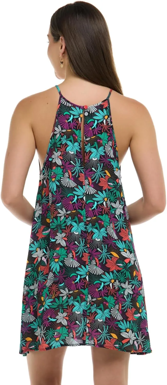 EIDON Women's Sarah High Neck Rayon Dress Cover Up