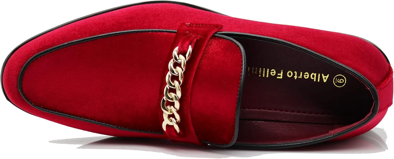Enzo Romeo Plum05 Men's Dress Loafers Elastic Slip on with Buckle Fashion Shoes