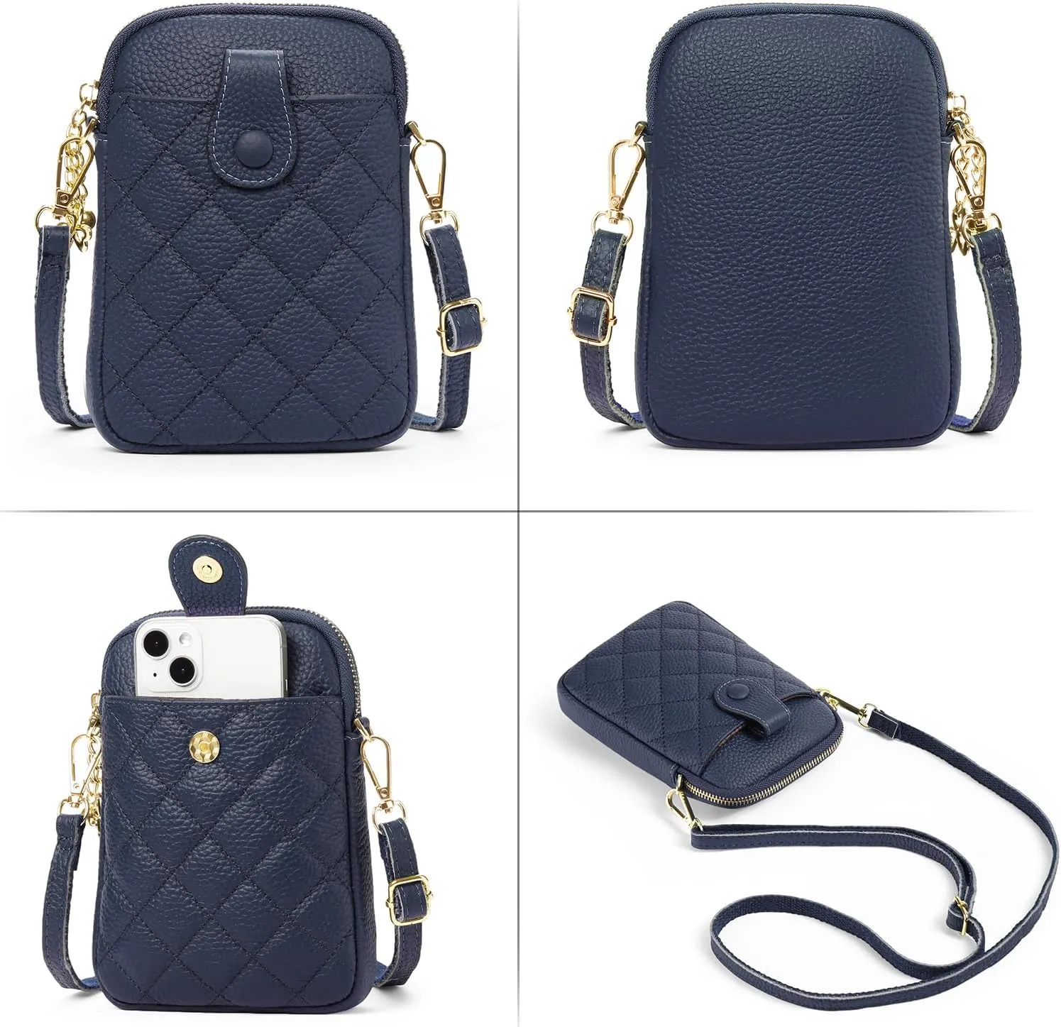 FALAN MULE Small Crossbody Bags for Women,Leather Trendy Cell Phone Bag Wallet Purses with Adjustable Strap