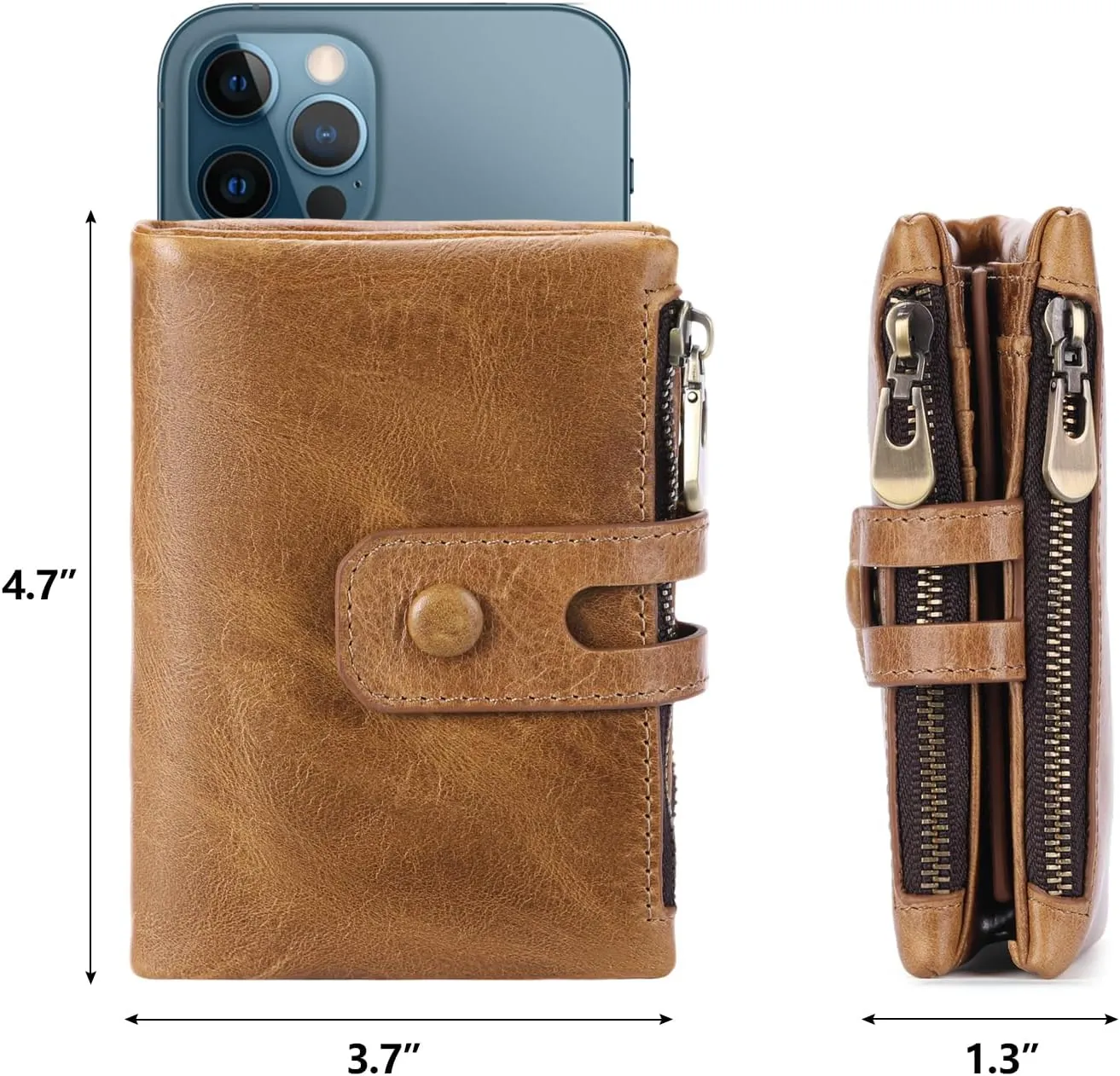 FALAN MULE Wallet for Men Large Capacity Genuine Leather Men Wallets RFID Blocking