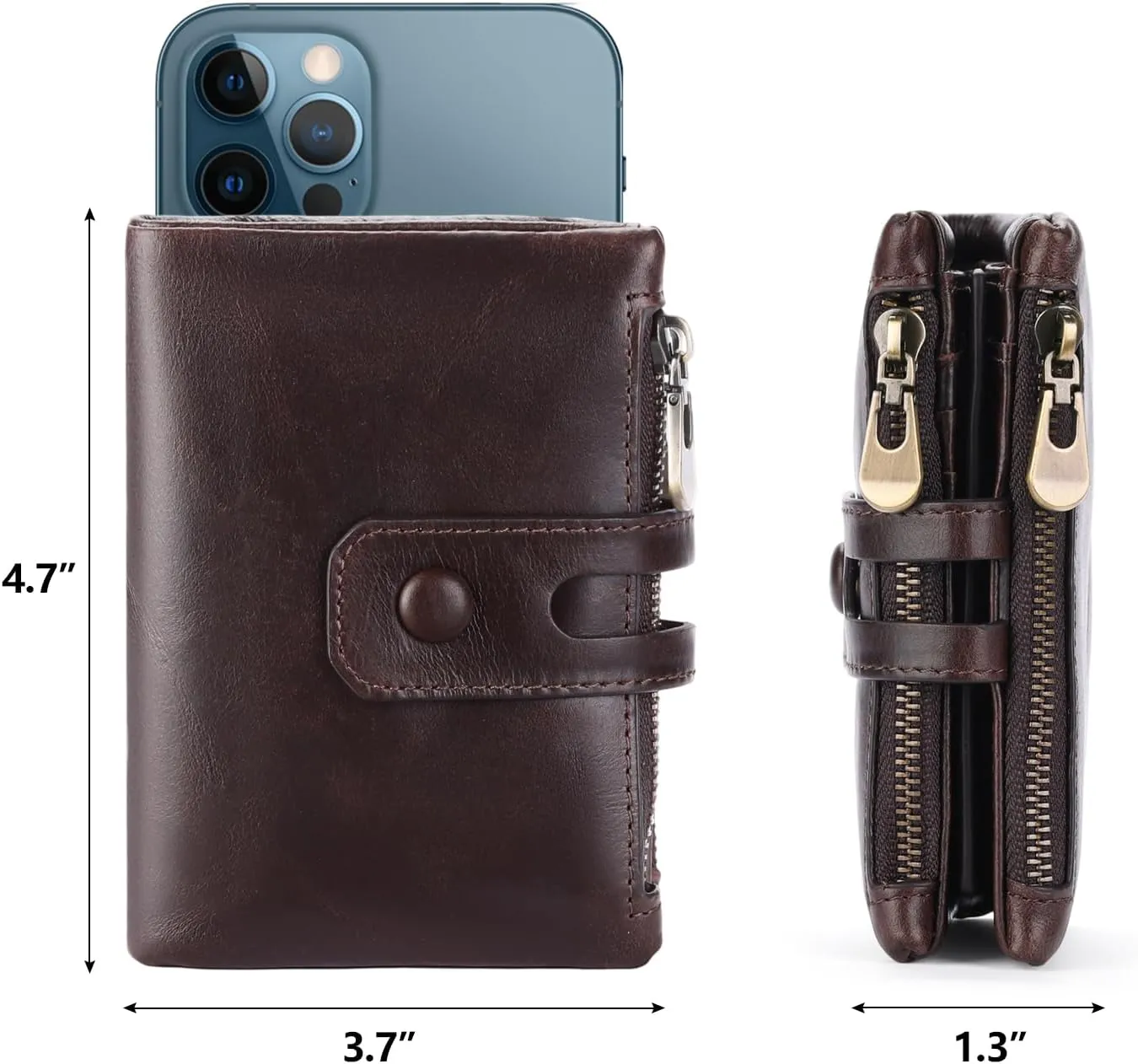 FALAN MULE Wallet for Men Large Capacity Genuine Leather Men Wallets RFID Blocking