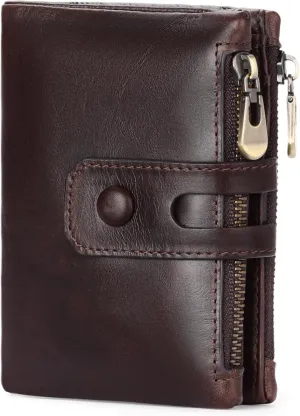 FALAN MULE Wallet for Men Large Capacity Genuine Leather Men Wallets RFID Blocking
