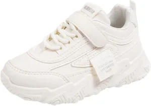 Fashion All Seasons Children Sports Shoes Girls Flat Sole Thick Sole Non Slip Light Hook Loop Solid Color Glitter