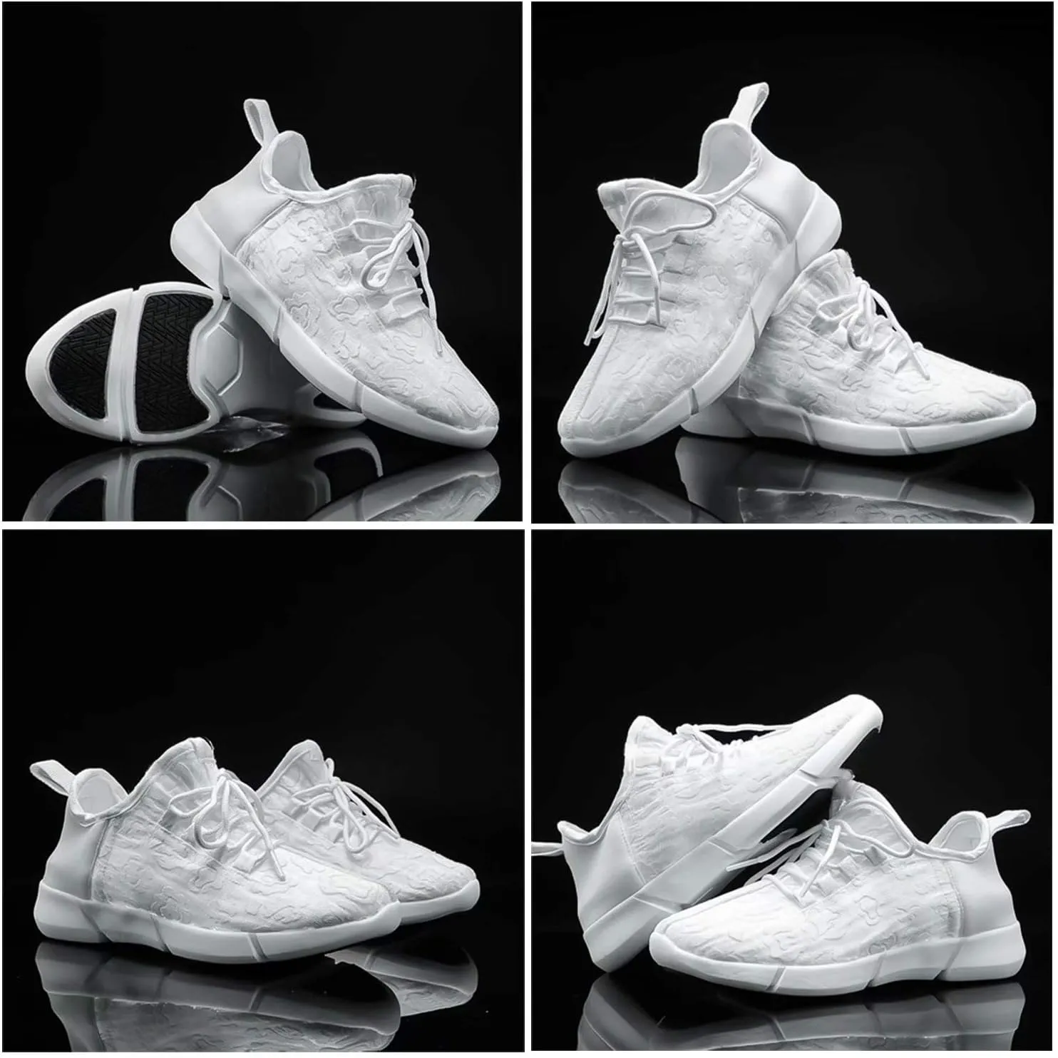 Fiber Optic LED Shoes Light Up Sneakers for Women Men with USB Charging Flashing Festivals Party Dance Luminous Kids Shoes