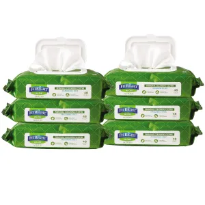 FitRight Aloe Quilted Heavyweight Personal Cleansing Cloth Wipes, Unscented, 576 Count, 8 x 12 inch Adult Large Incontinence Wipes