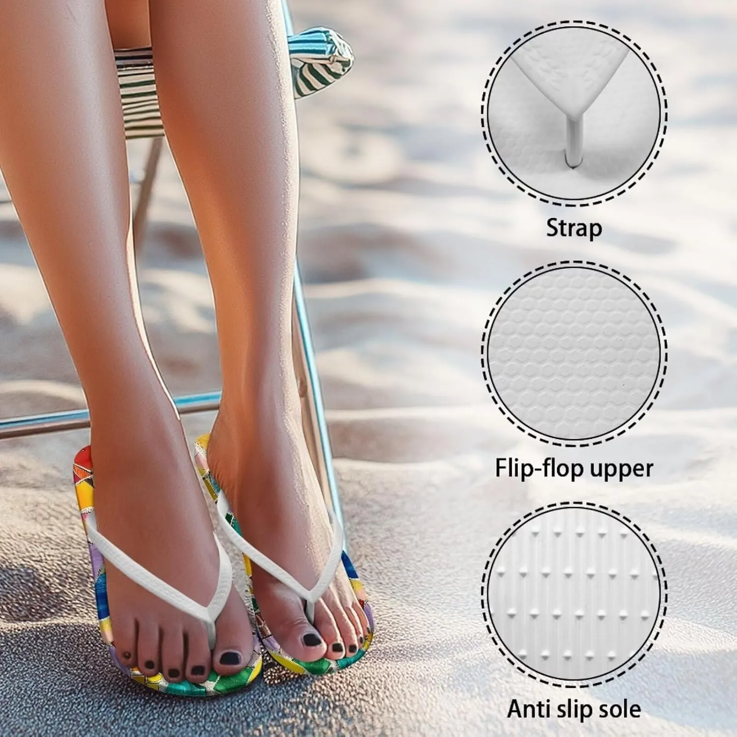 Flip Flop Shower Shoes Casual Slim T-Strap Slides Sandals Ladies Comfort Lightweight Soft Yoga Mat Thong Sandal Slip On Summer Slippers