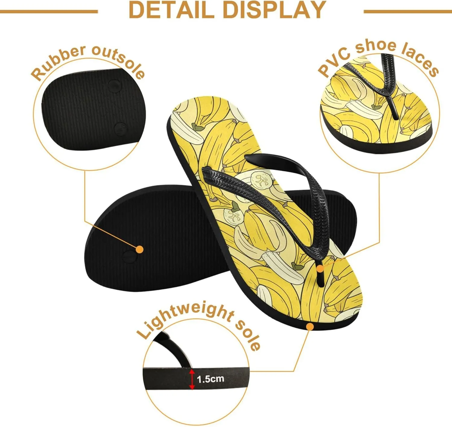 Flip Flops for Men Women Summer Sandals Bathroom Shower Shoes