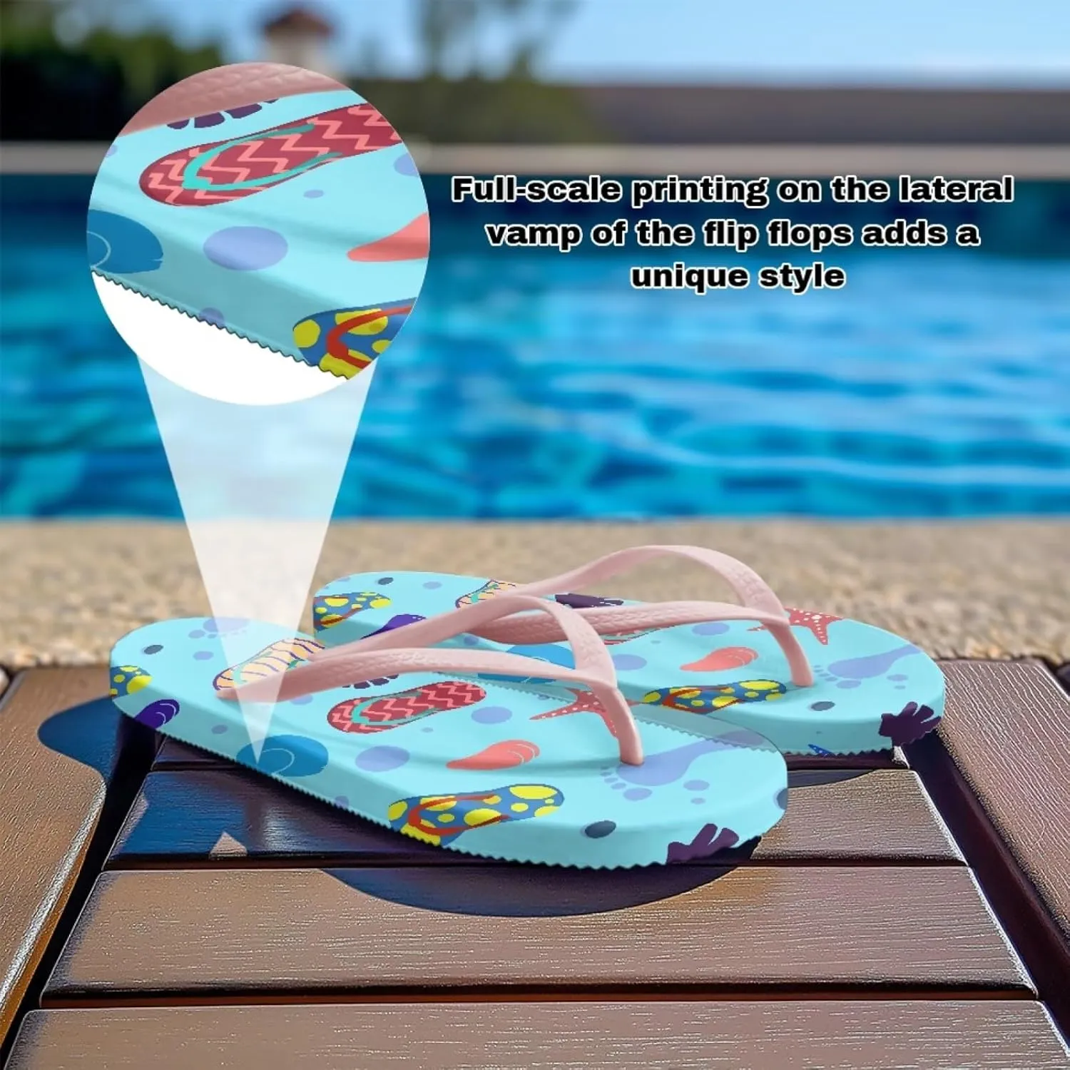 Flip Flops for Women Summer Soft Beach Slippers Lightweight Indoor and Outdoor Sandals