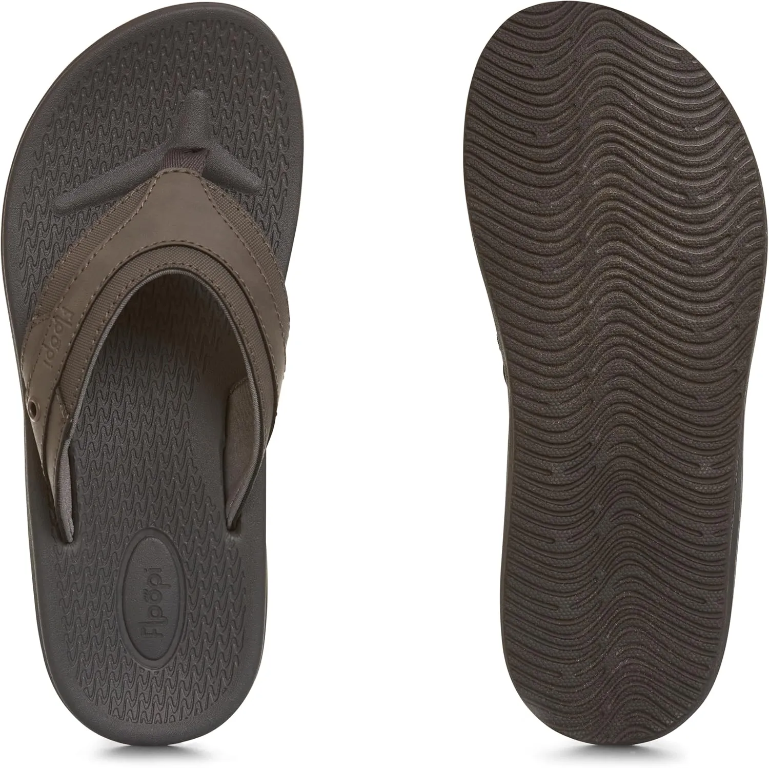 Floopi Flip Flops for Men Texture Soft EVA Footbed Men Beach Sandals With Soft Webbing Toe Post Comfort Fit Sandals with Indoor & Outdoor Anti Skid Soles