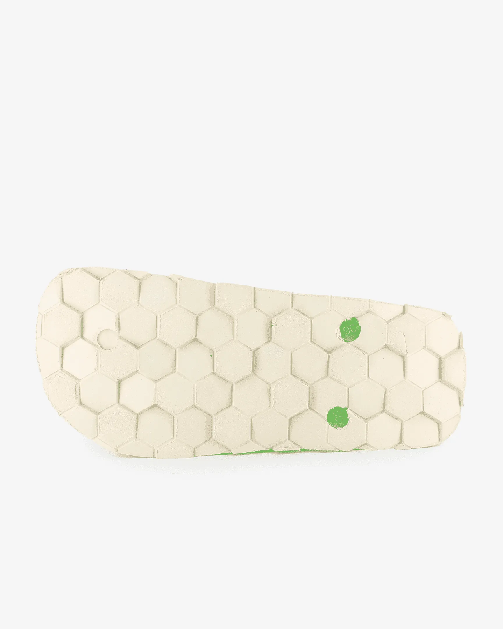 Flos Rubber Flip Flops | Off-White/Vibrant Green