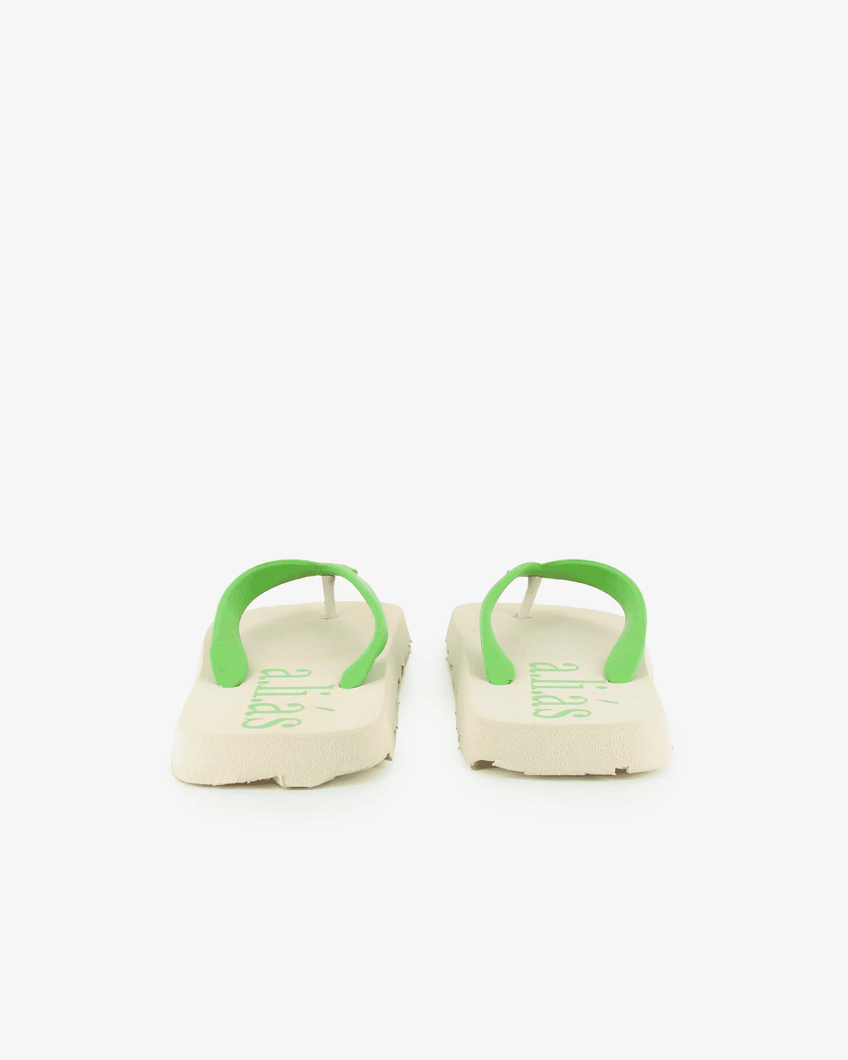 Flos Rubber Flip Flops | Off-White/Vibrant Green