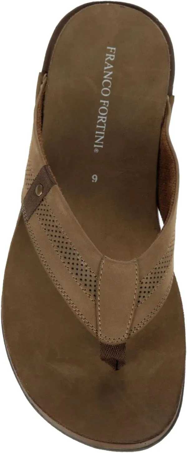 Franco Fortini Newport - Men's Leather Flip Flop Thong Sandals
