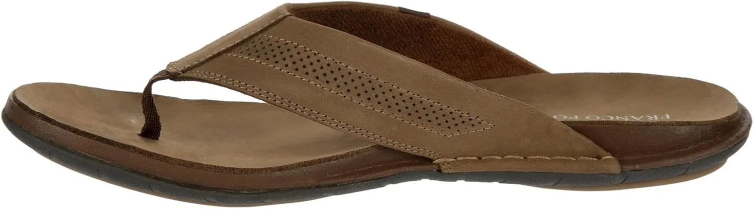 Franco Fortini Newport - Men's Leather Flip Flop Thong Sandals