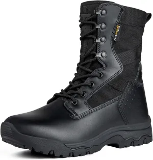 FREE SOLDIER Men's Tactical Boots 8 Inches Lightweight Combat Boots Durable Suede Leather Military Work Boot Desert Boot
