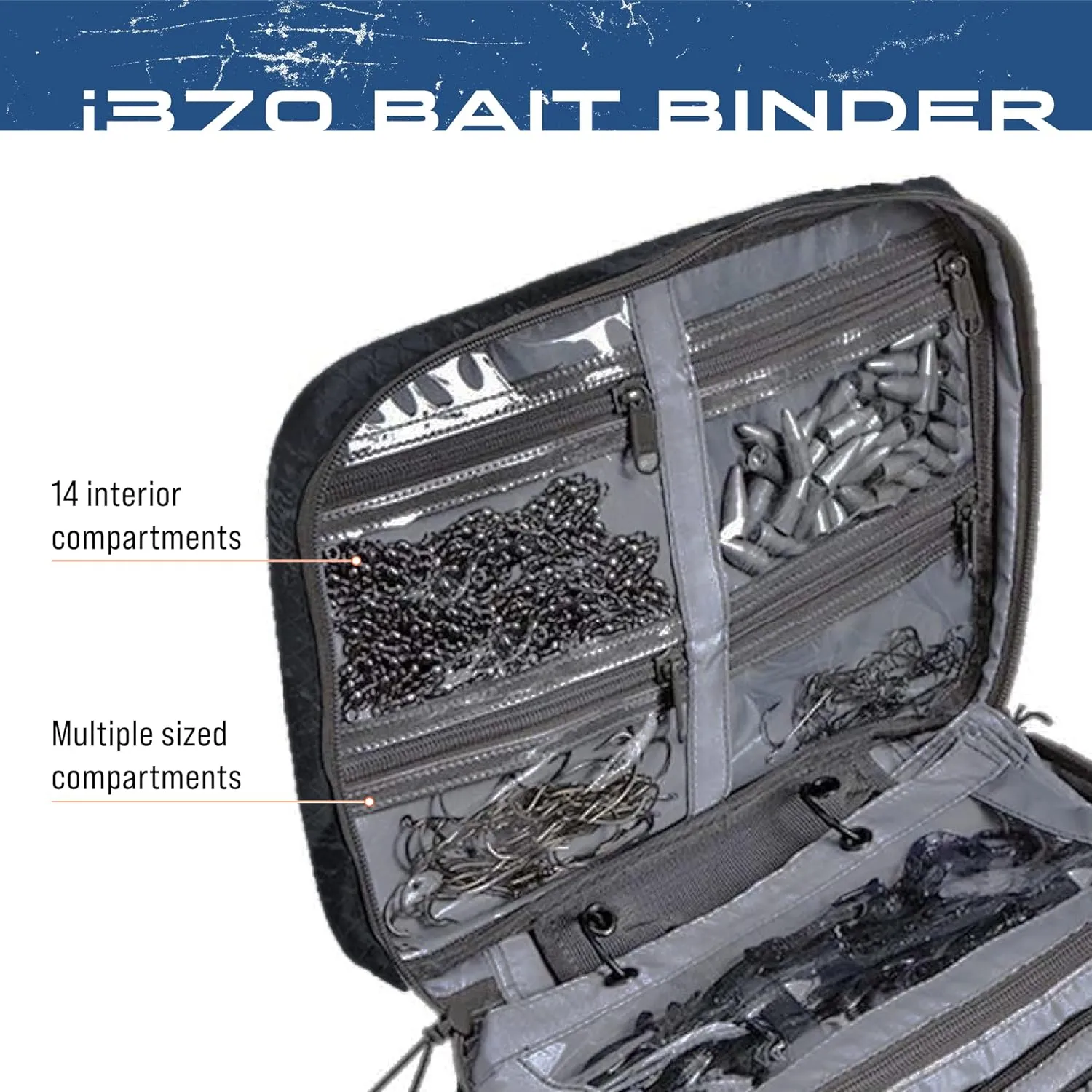 FROGG TOGGS Bait Binder, Fishing Tackle and Bait Storage, Salt Water Resistant Soft Sided Tackle Bag