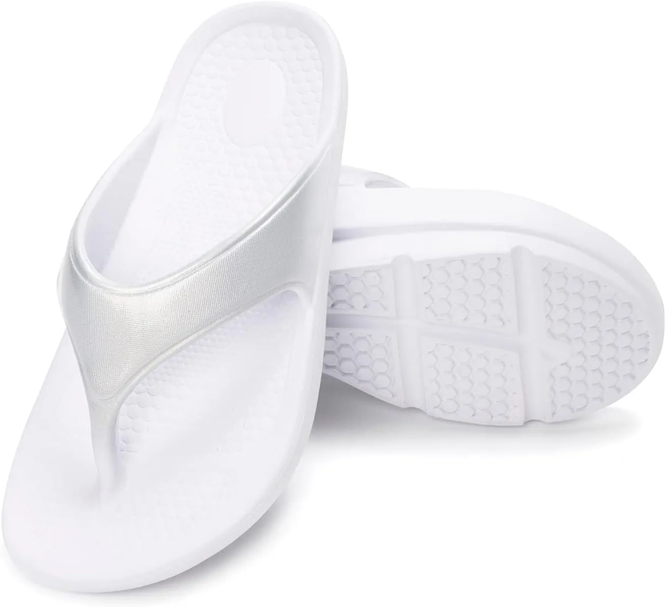 FUNKYMONKEY Women's Thong Flip Flop Ultra Soft Arch Support Sandals